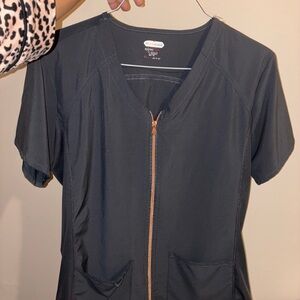 Smart Scrubs Charcoal Gray Scrub Top
